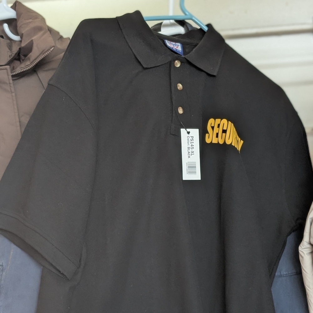 Black XL "SECURITY" Polo